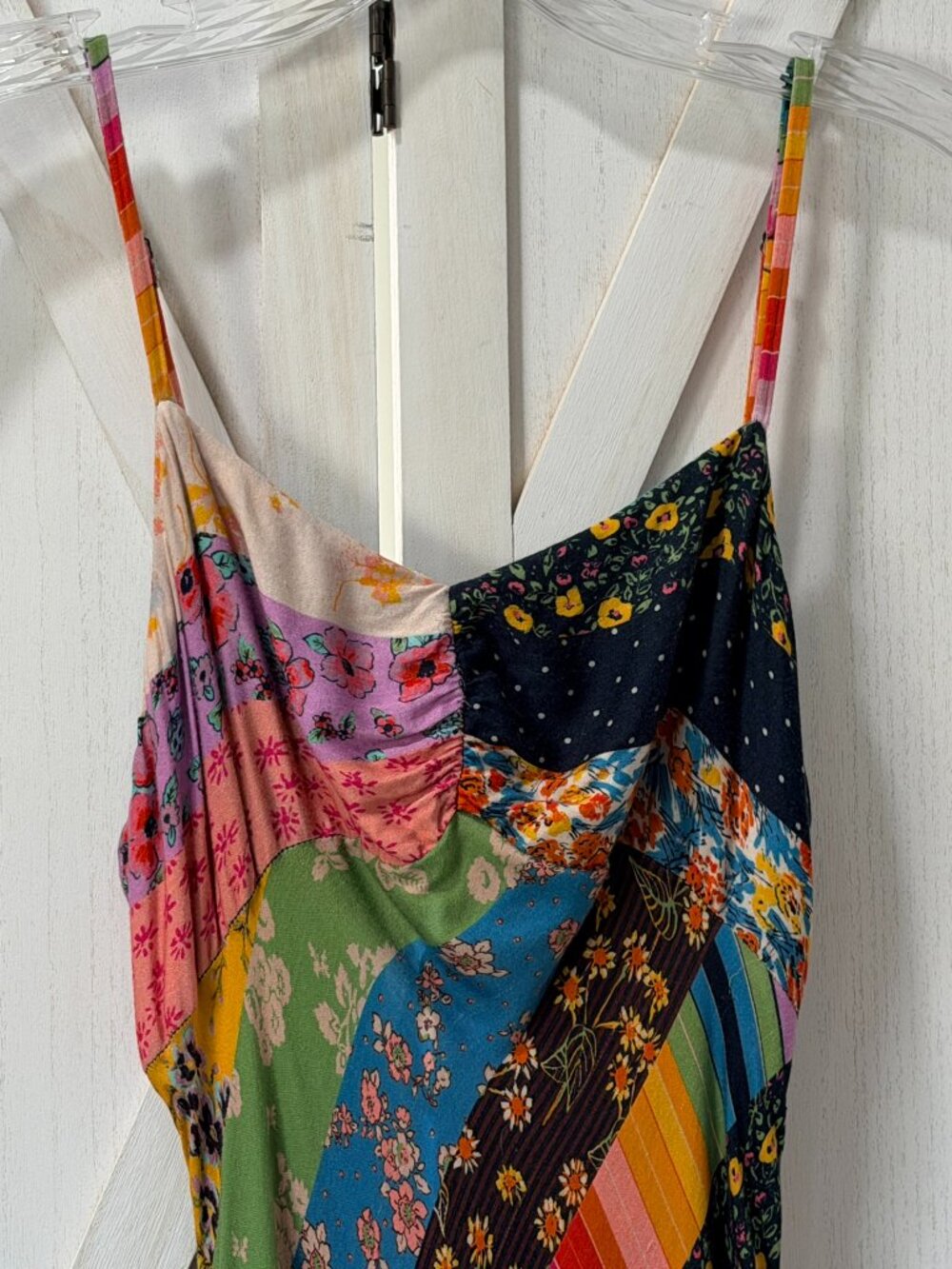 Free People Fiona Maxi Dress Confetti Combo Patchwork Floral Size Small - Picture 7 of 15